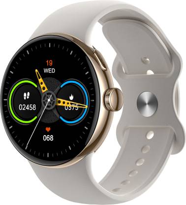 Fire-Boltt Rock 1.3 AMOLED Display, Bluetooth Calling, Rotating Crown, Voice Assistant Smartwatch (Gold Strap, 1.3)